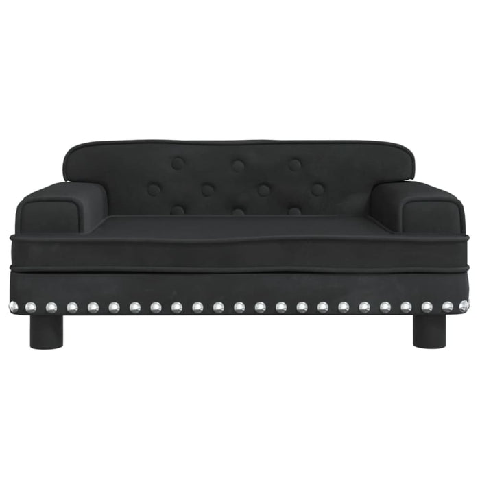 Kids Sofa Black 70x45x30 Cm Velvet Toklxki