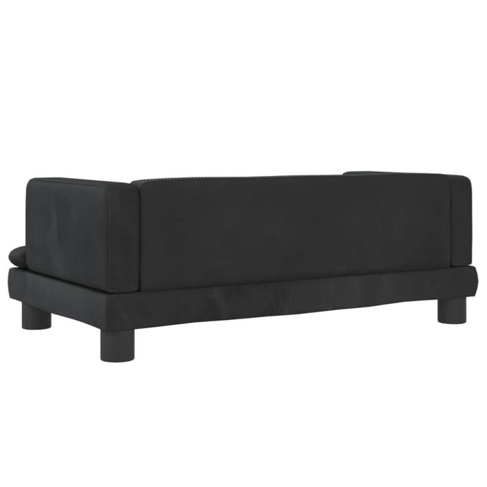 Kids Sofa Black 80x45x30 Cm Velvet Tokltbk