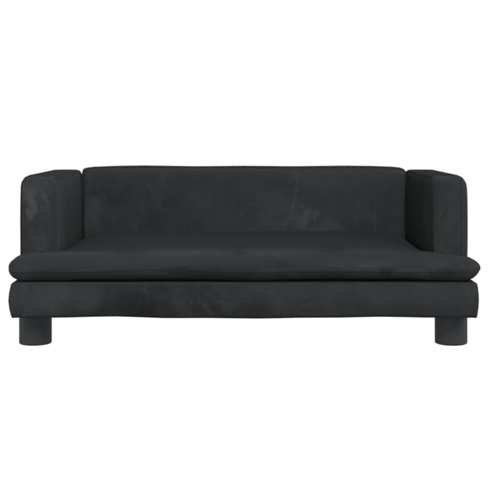 Kids Sofa Black 80x45x30 Cm Velvet Tokltbk