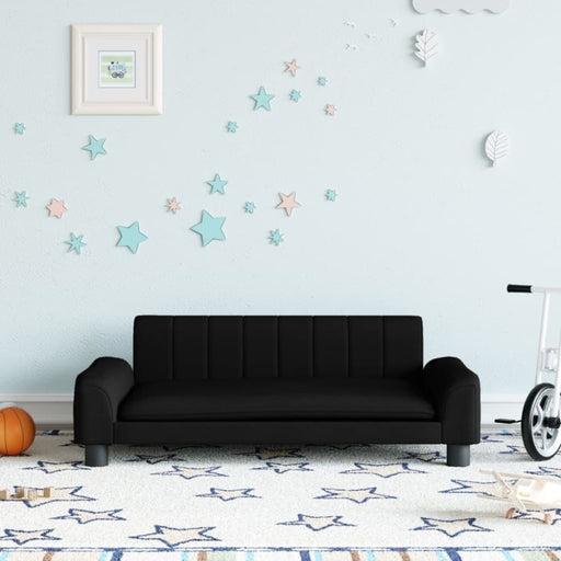 Kids Sofa Black 90x53x30 Cm Fabric Toklxlx