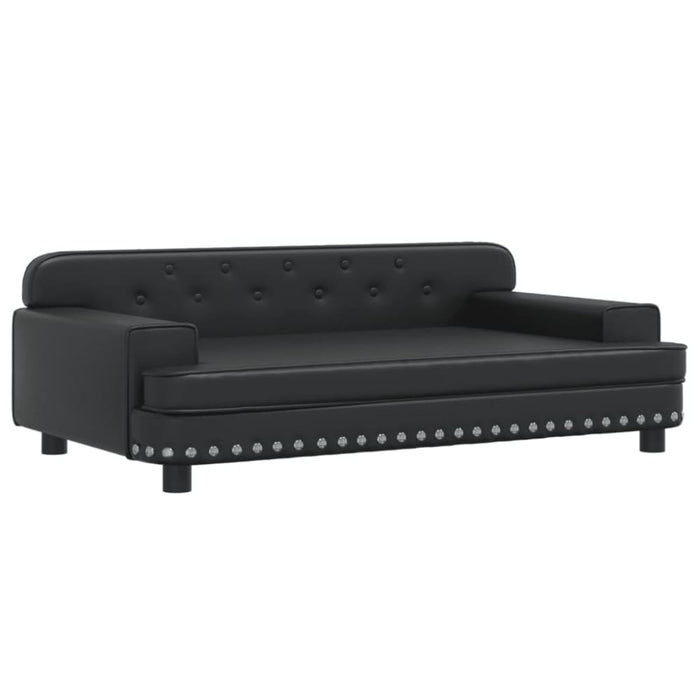 Kids Sofa Black 90x53x30 Cm Faux Leather Toklxni