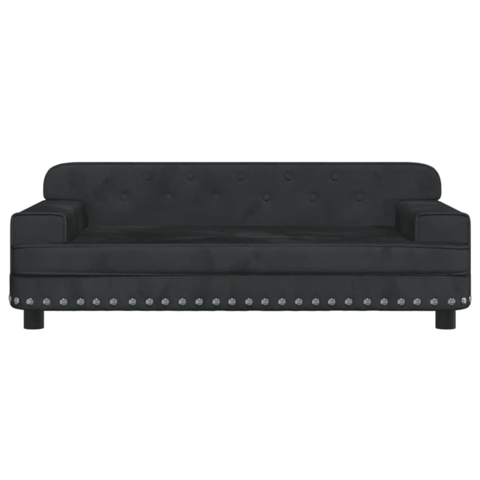 Kids Sofa Black 90x53x30 Cm Velvet Toklxnt