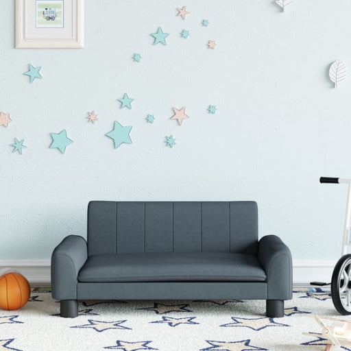 Kids Sofa Dark Grey 70x45x30 Cm Fabric Toklxib