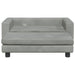 Kids Sofa With Footstool Light Grey 100x50x30 Cm Velvet