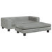 Kids Sofa With Footstool Light Grey 100x50x30 Cm Velvet