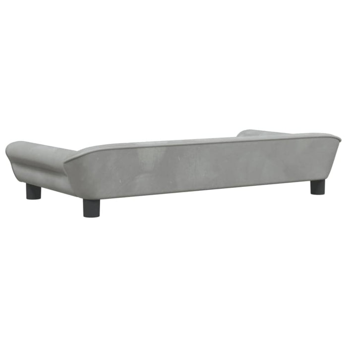 Kids Sofa Light Grey 100x50x26 Cm Velvet Tokltka