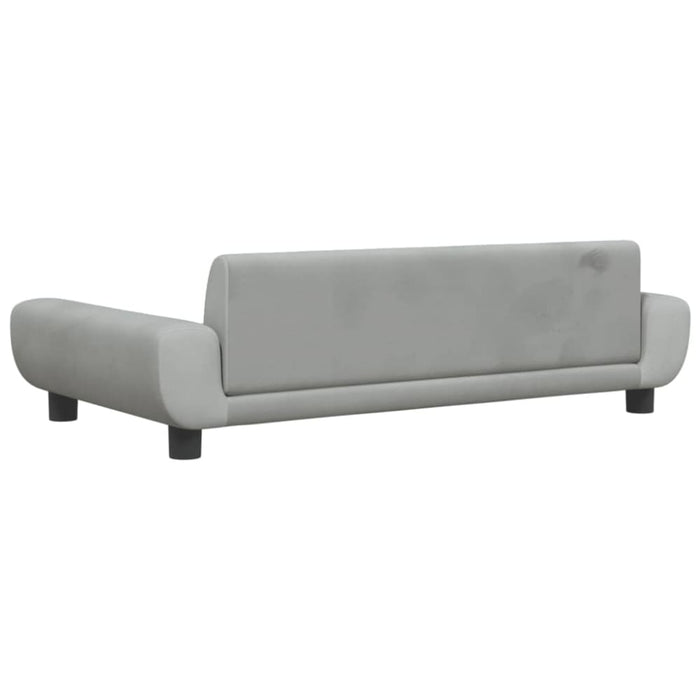 Kids Sofa Light Grey 100x54x33 Cm Velvet Tokltnb