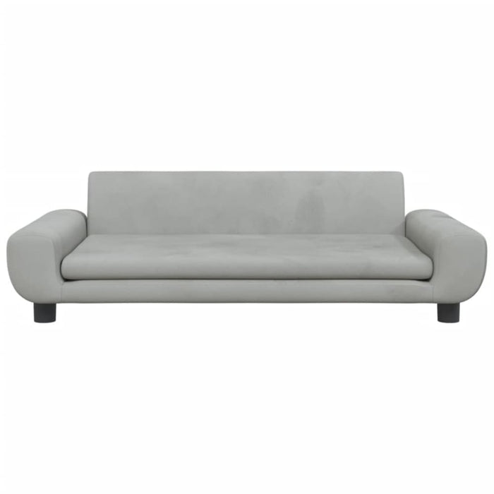 Kids Sofa Light Grey 100x54x33 Cm Velvet Tokltnb