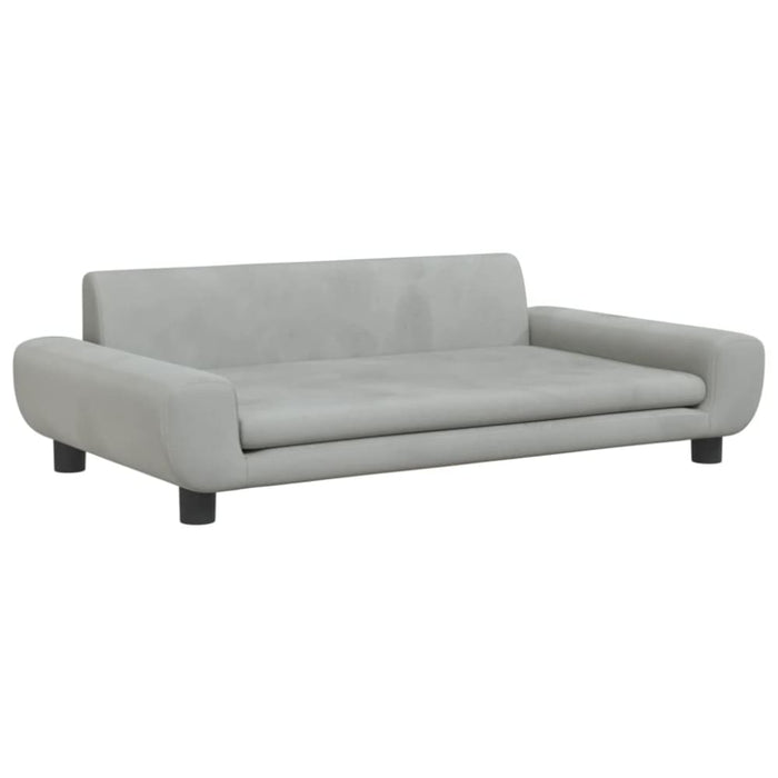 Kids Sofa Light Grey 100x54x33 Cm Velvet Tokltnb