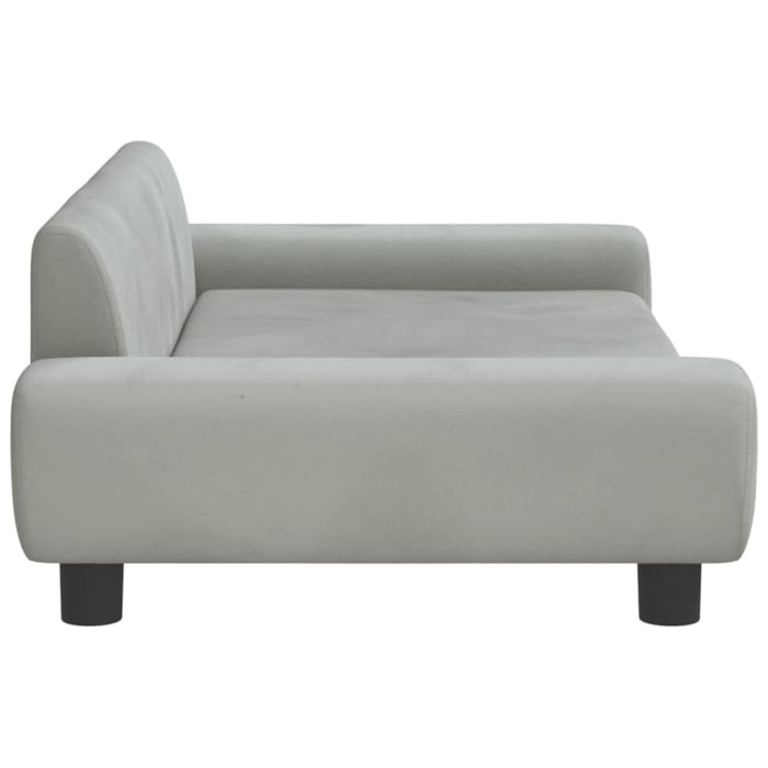 Kids Sofa Light Grey 100x54x33 Cm Velvet Tokltnb