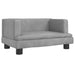 Kids Sofa Light Grey 60x40x30 Cm Velvet Toklton