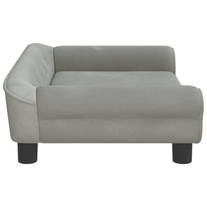 Kids Sofa Light Grey 70x45x26 Cm Velvet Toklabo