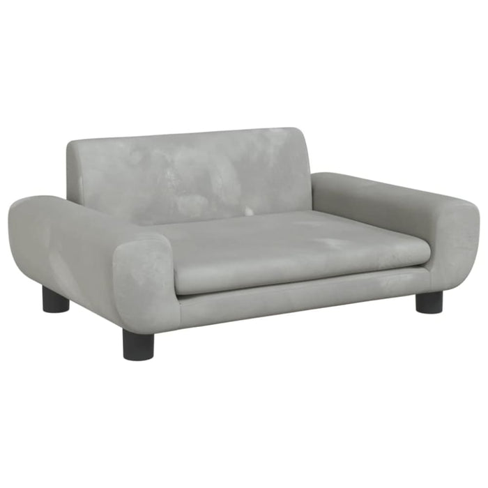 Kids Sofa Light Grey 70x45x33 Cm Velvet Tokltni