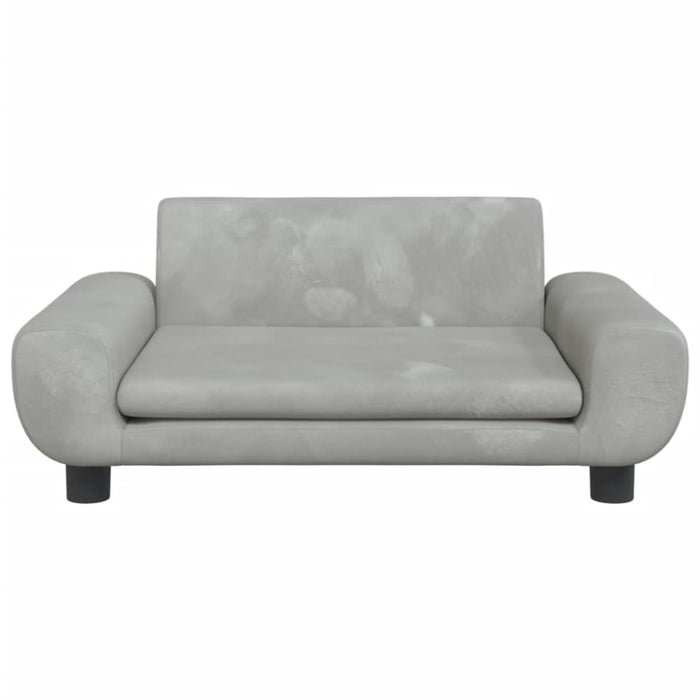 Kids Sofa Light Grey 70x45x33 Cm Velvet Tokltni