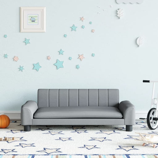 Kids Sofa Light Grey 90x53x30 Cm Fabric Toklxpn