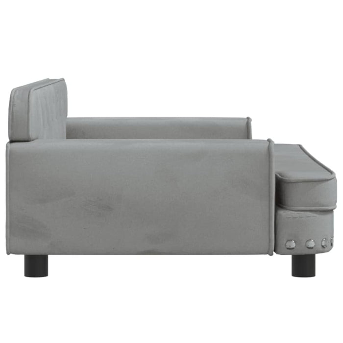 Kids Sofa Light Grey 90x53x30 Cm Velvet Toklxnb