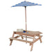 Kids Sunrise Sand & Water Table With Umbrella