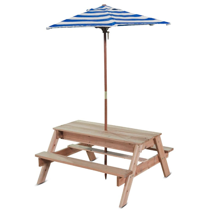 Kids Sunrise Sand & Water Table With Umbrella