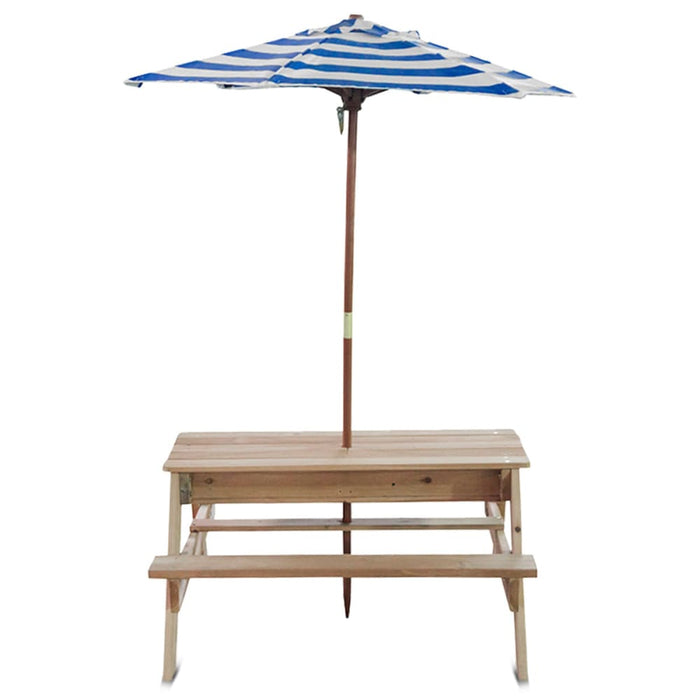 Kids Sunrise Sand & Water Table With Umbrella