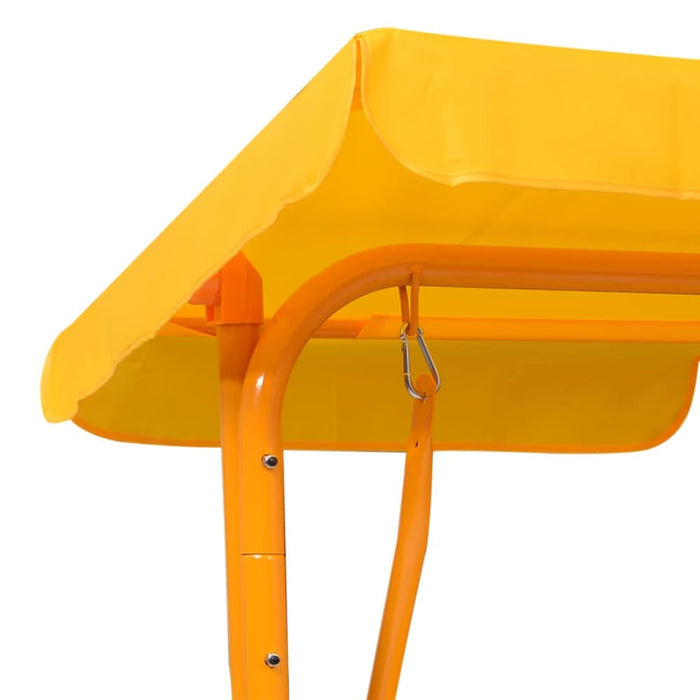 Kids Swing Bench Yellow 115x75x110 Cm Fabric Anbkn