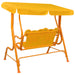 Kids Swing Bench Yellow 115x75x110 Cm Fabric Anbkn