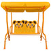 Kids Swing Bench Yellow 115x75x110 Cm Fabric Anbkn