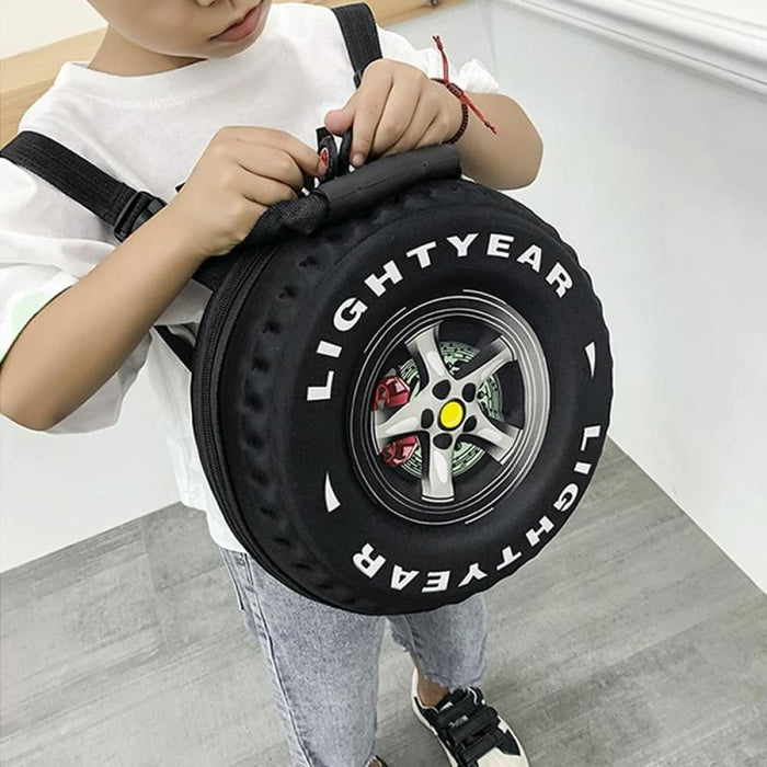 Kids Tire Shaped Kindergarten Shoulder Bag