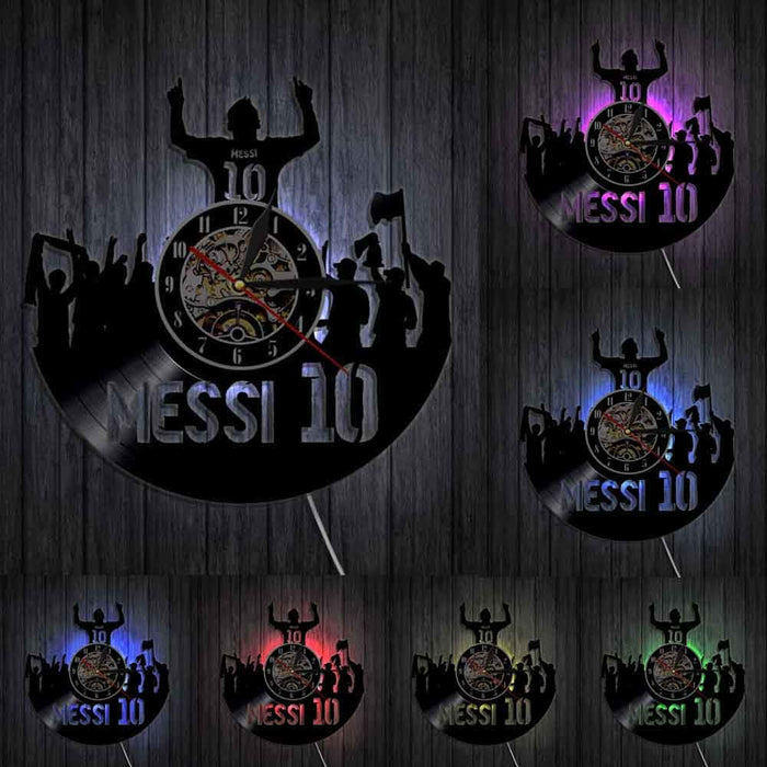 The King 10 Lionel Messi Led Vinyl Record Wall Clock