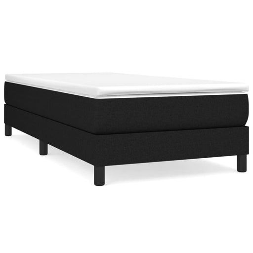 King Single Size Box Spring Bed With Mattress Black 106x203