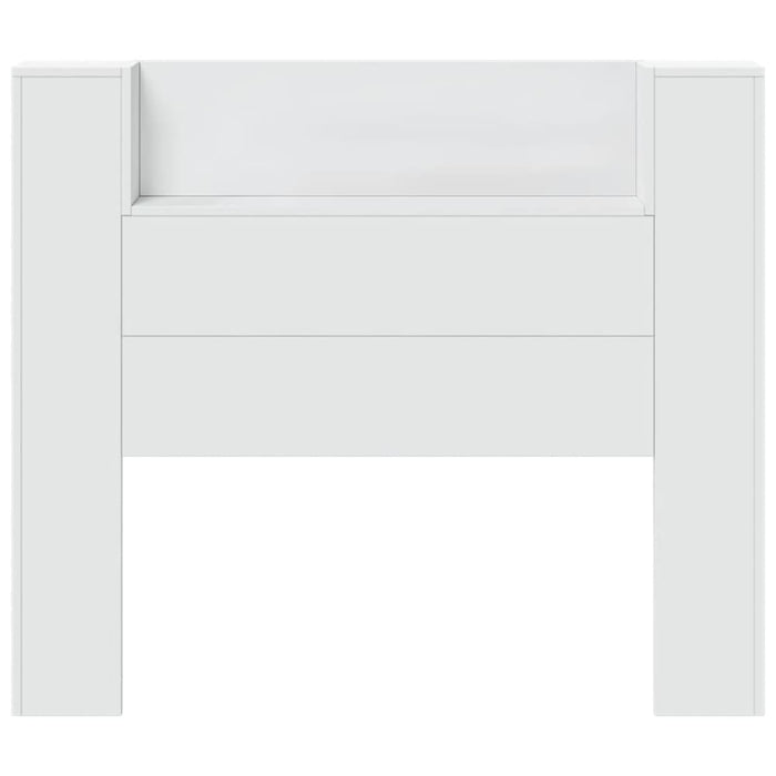 King Single Size Headboard Cabinet With Led White