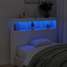 King Single Size Headboard Cabinet With Led White