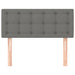 King Single Size Headboard Dark Grey 100x5x78/88 Cm Fabric