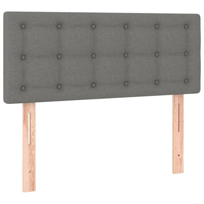 King Single Size Headboard Dark Grey 100x5x78/88 Cm Fabric