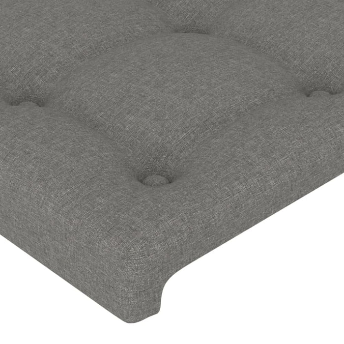 King Single Size Headboard Dark Grey 100x5x78/88 Cm Fabric