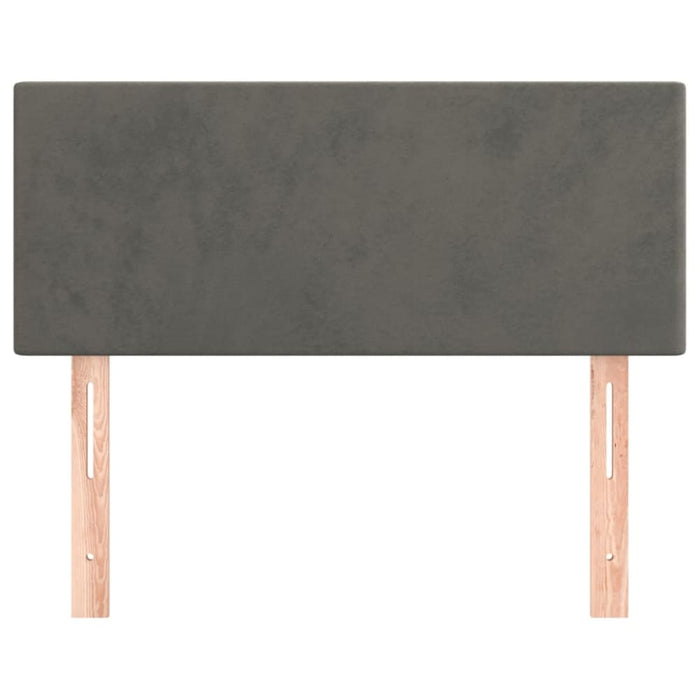 King Single Size Headboard Dark Grey 100x5x78/88 Cm Velvet