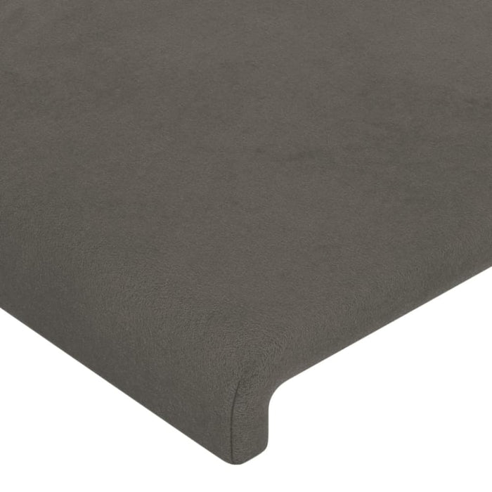 King Single Size Headboard Dark Grey 100x5x78/88 Cm Velvet