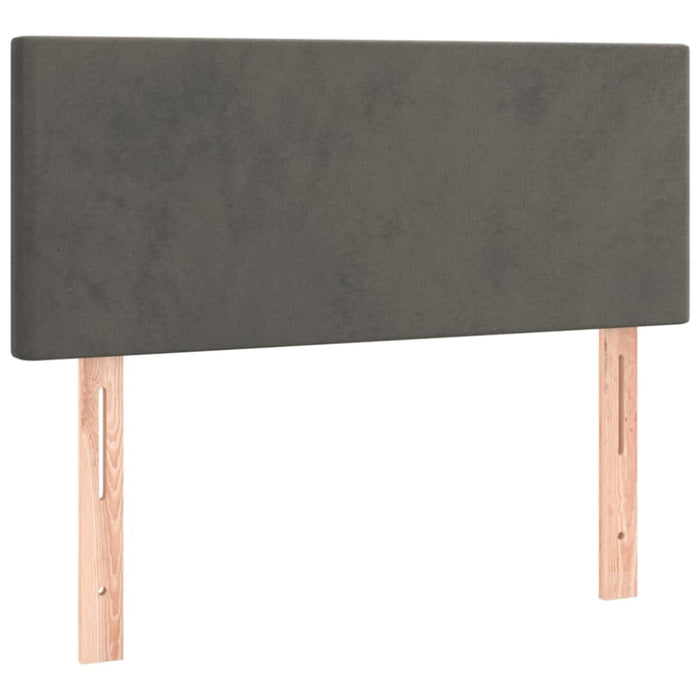 King Single Size Headboard Dark Grey 100x5x78/88 Cm Velvet