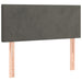 King Single Size Headboard Dark Grey 100x5x78/88 Cm Velvet