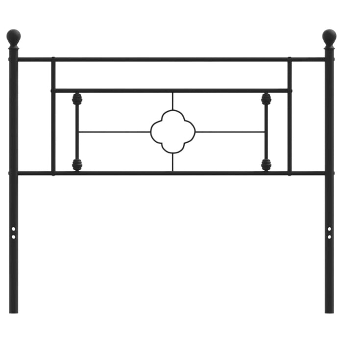 King Single Size Metal Headboard Black 107 Cm Tiatlk