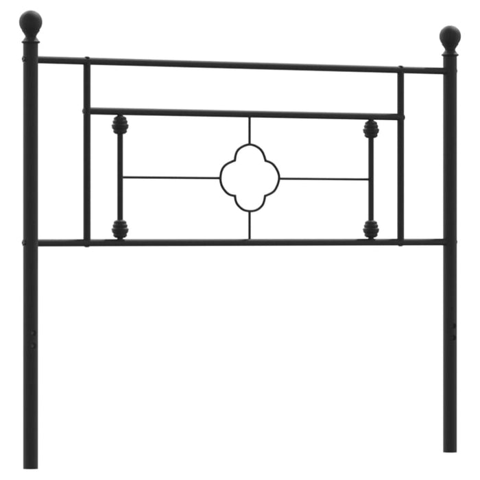 King Single Size Metal Headboard Black 107 Cm Tiatlk