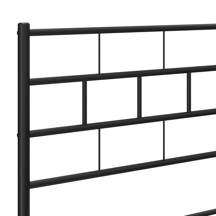 King Single Size Metal Headboard Black 107 Cm Tpplnk