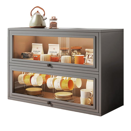 Kitchen Acrylic Cup Storage Cabinet Table Top Box Tea Rack