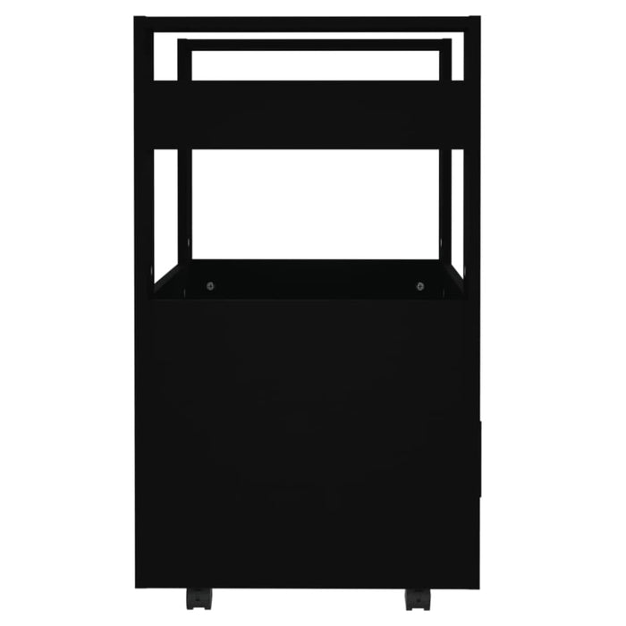 Kitchen Trolley Black 60x45x80 Cm Engineered Wood Nolnxp