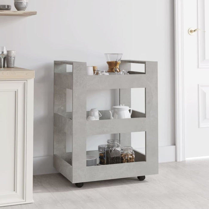 Kitchen Trolley Concrete Grey 60x45x80 Cm Engineered Wood