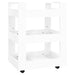 Kitchen Trolley Glossy Look White 60x45x80 Cm Engineered