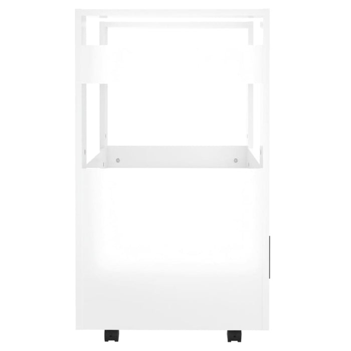 Kitchen Trolley Glossy Look White 60x45x80 Cm Engineered