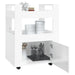 Kitchen Trolley Glossy Look White 60x45x80 Cm Engineered