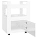 Kitchen Trolley Glossy Look White 60x45x80 Cm Engineered