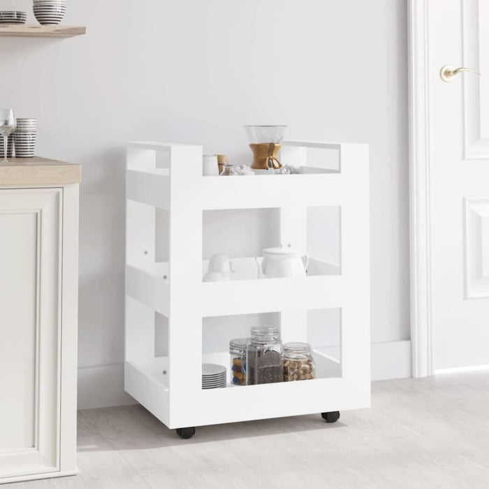 Kitchen Trolley White 60x45x80 Cm Engineered Wood Nolnol