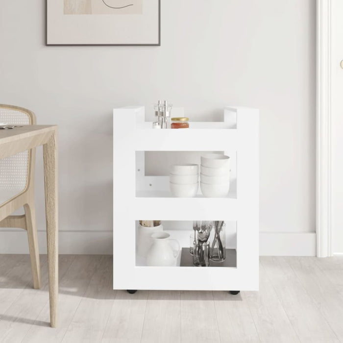 Kitchen Trolley White 60x45x80 Cm Engineered Wood Nolnol